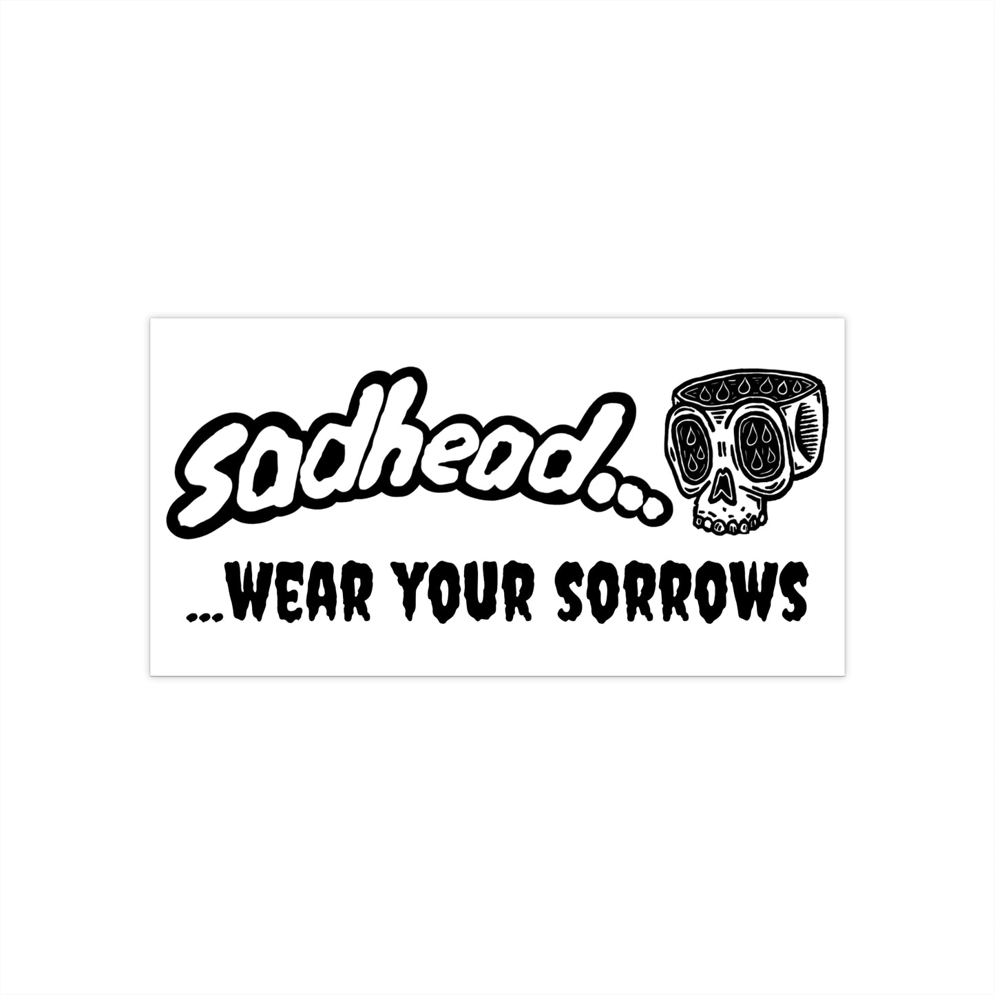 Large sadhead... logo sticker